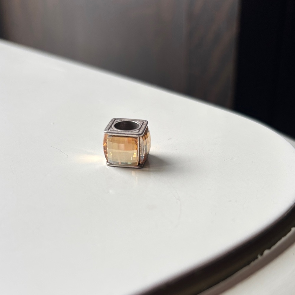 Brighton Silver and Gold Cube Charm